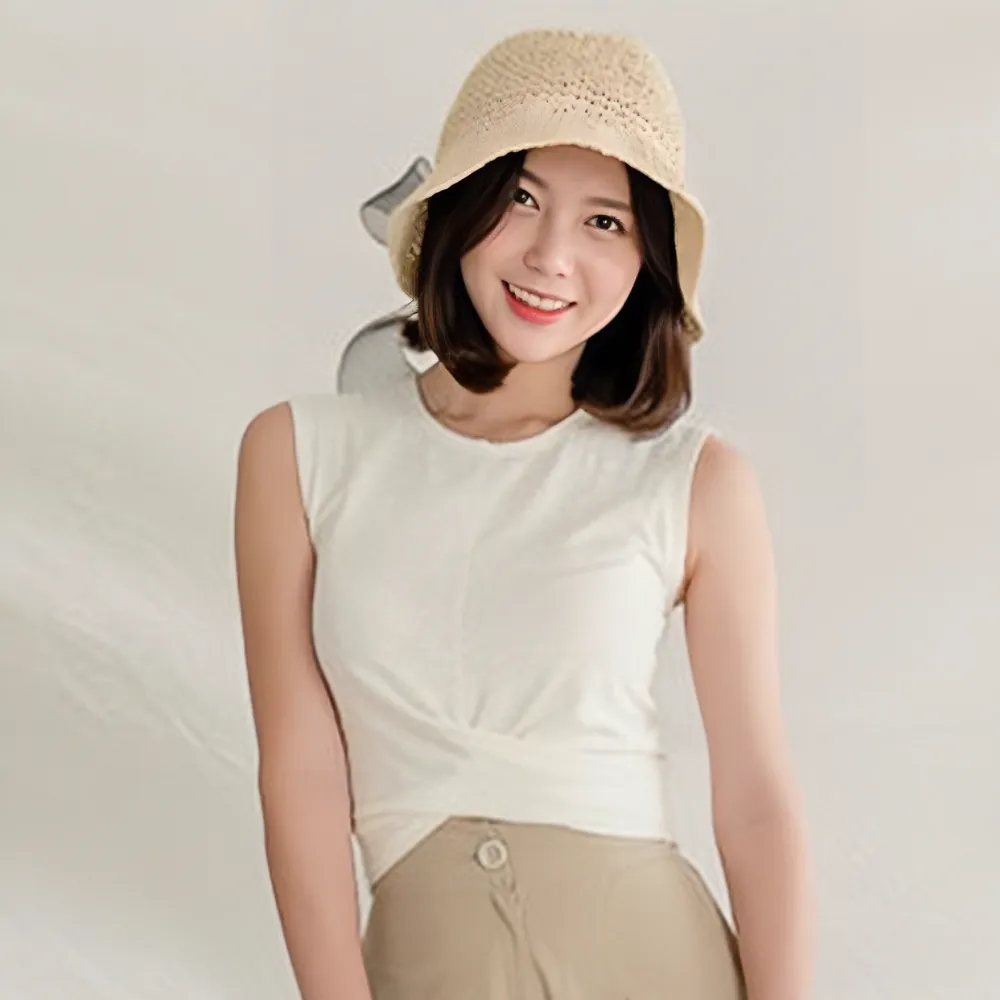 短版上衣/ 阔腿裤 Nyra Crisscross Crop Top/ Wide Leg Pants in Khaki