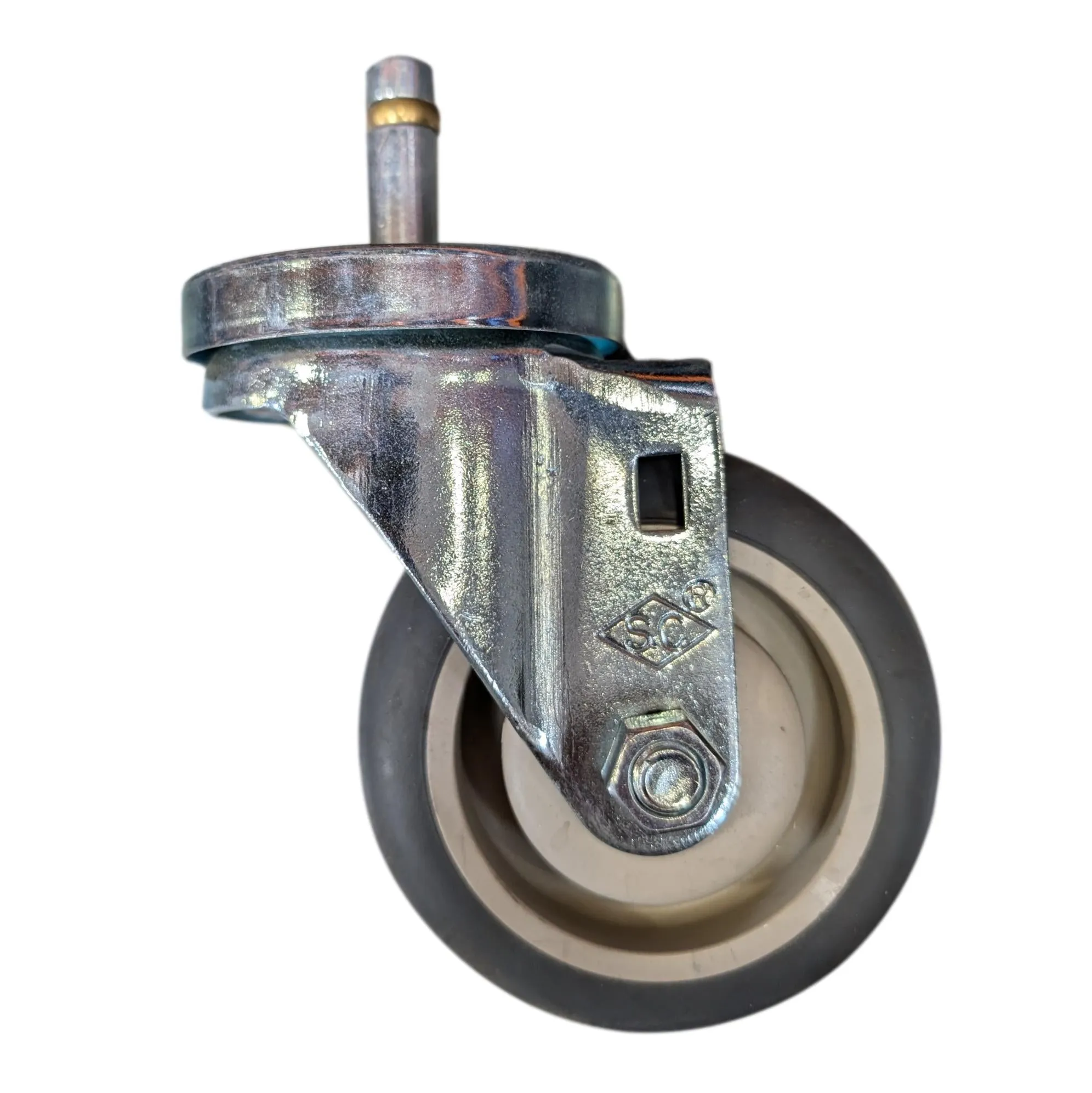 3-1/2" x 1-1/4" Thermo-Pro Swivel Grip Ring Stem Caster - 230 lbs. Cap.
