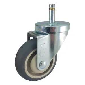 3-1/2" x 1-1/4" Thermo-Pro Swivel Grip Ring Stem Caster - 230 lbs. Cap.