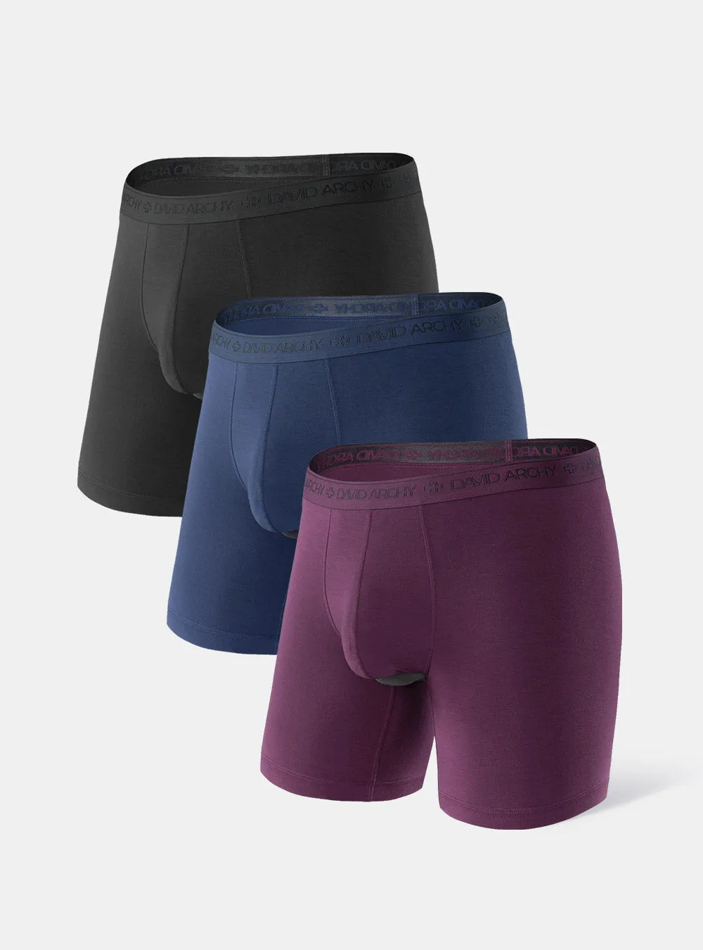 3 Packs Separate Micro Modal Boxer Briefs with Pouch