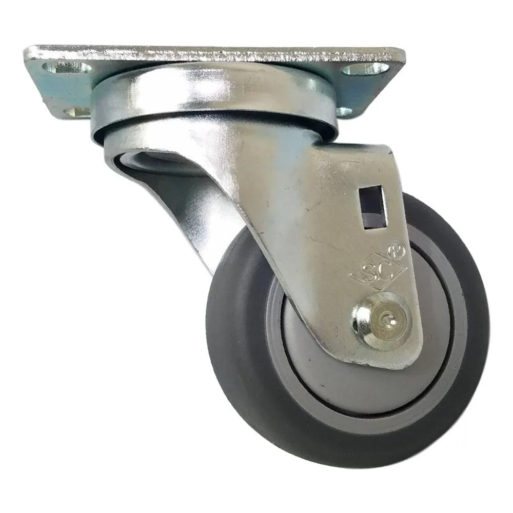 3" x 1-1/4" Thermo-Pro Wheel Swivel Caster w/ Swivel Dust Cap - 210 lbs. Cap.
