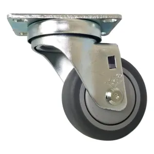 3" x 1-1/4" Thermo-Pro Wheel Swivel Caster w/ Swivel Dust Cap - 210 lbs. Cap.