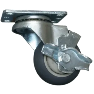 3" x 1-1/4" Thermo-Pro Wheel Swivel Caster w/ Top Lock Brake - 210 lbs. Cap.