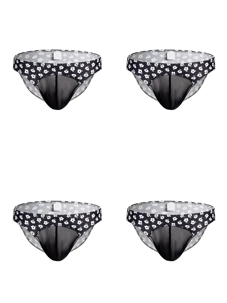 4 Pack Mens Sexy Print Pouch Bikini