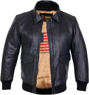 Air Force A-2 Leather Flight Bomber Jacket Aviator pilot WWII Jacket (Regular & Special sizes)