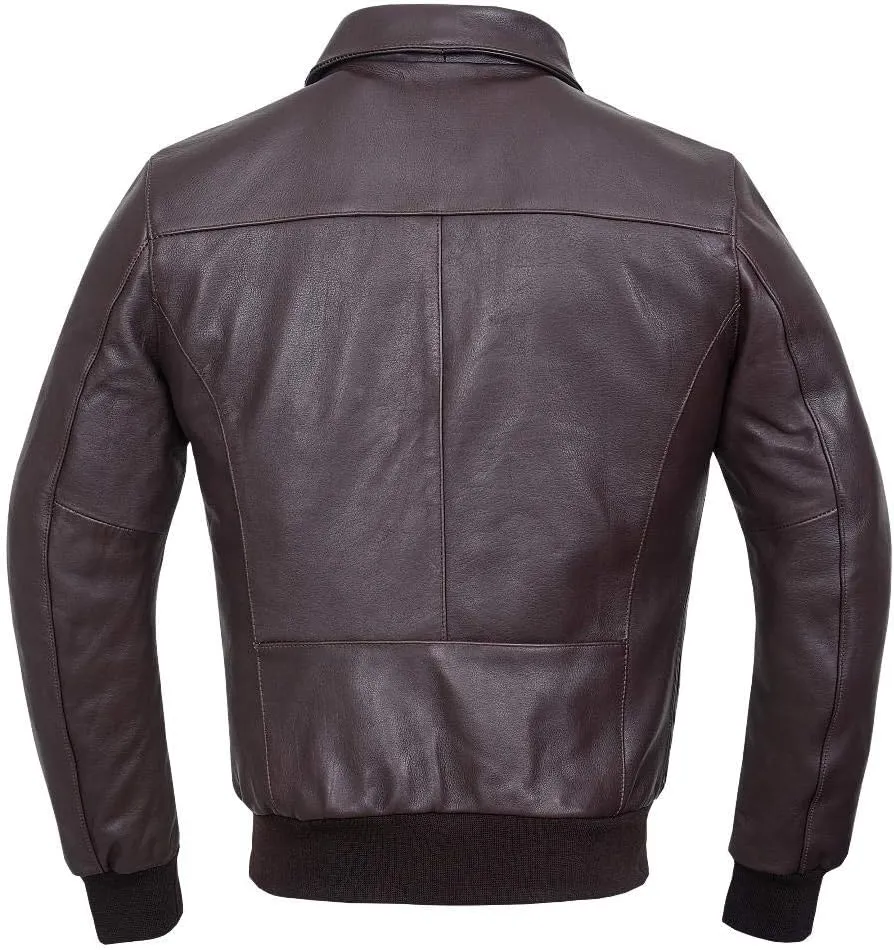 Air Force A-2 Leather Flight Bomber Jacket Aviator pilot WWII Jacket (Regular & Special sizes)