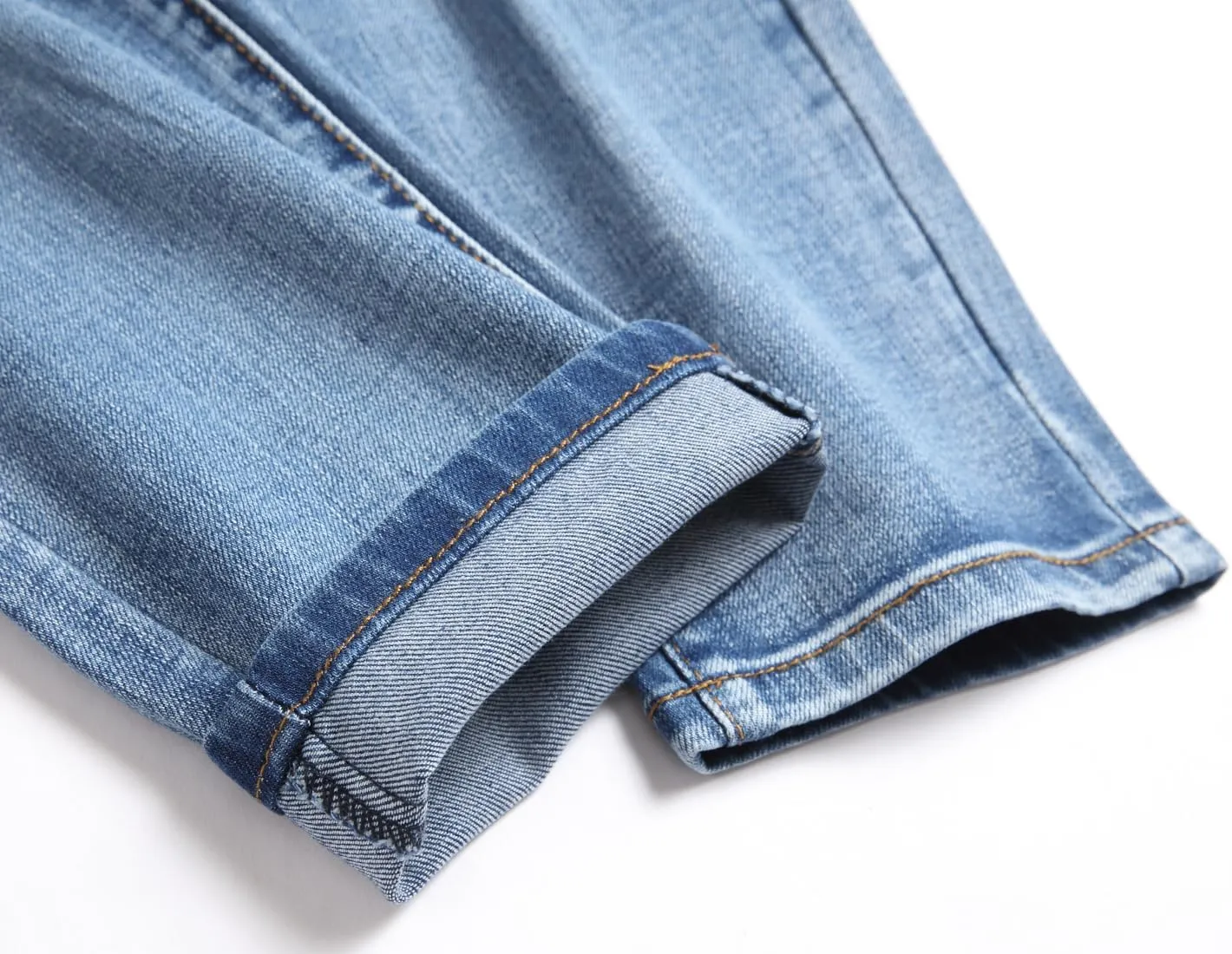 AITITIA Men's Ripped Jeans Taper Skinny Fit Stretch Denim Pants