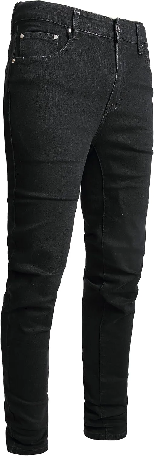 AITITIA Men's Ripped Jeans Taper Skinny Fit Stretch Denim Pants