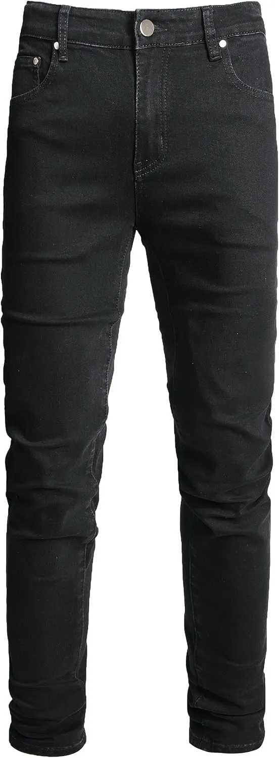 AITITIA Men's Ripped Jeans Taper Skinny Fit Stretch Denim Pants