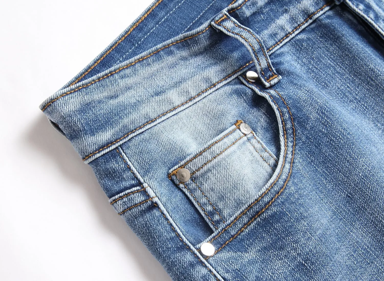 AITITIA Men's Ripped Jeans Taper Skinny Fit Stretch Denim Pants