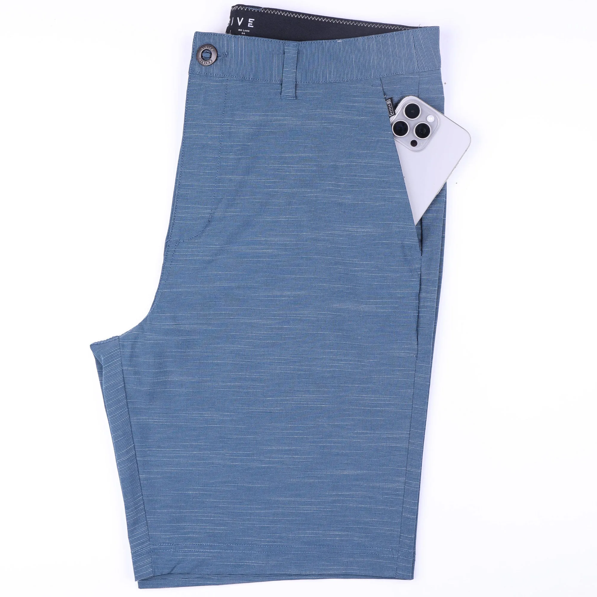 All In One Mens Hybrid Shorts - Slub Pine