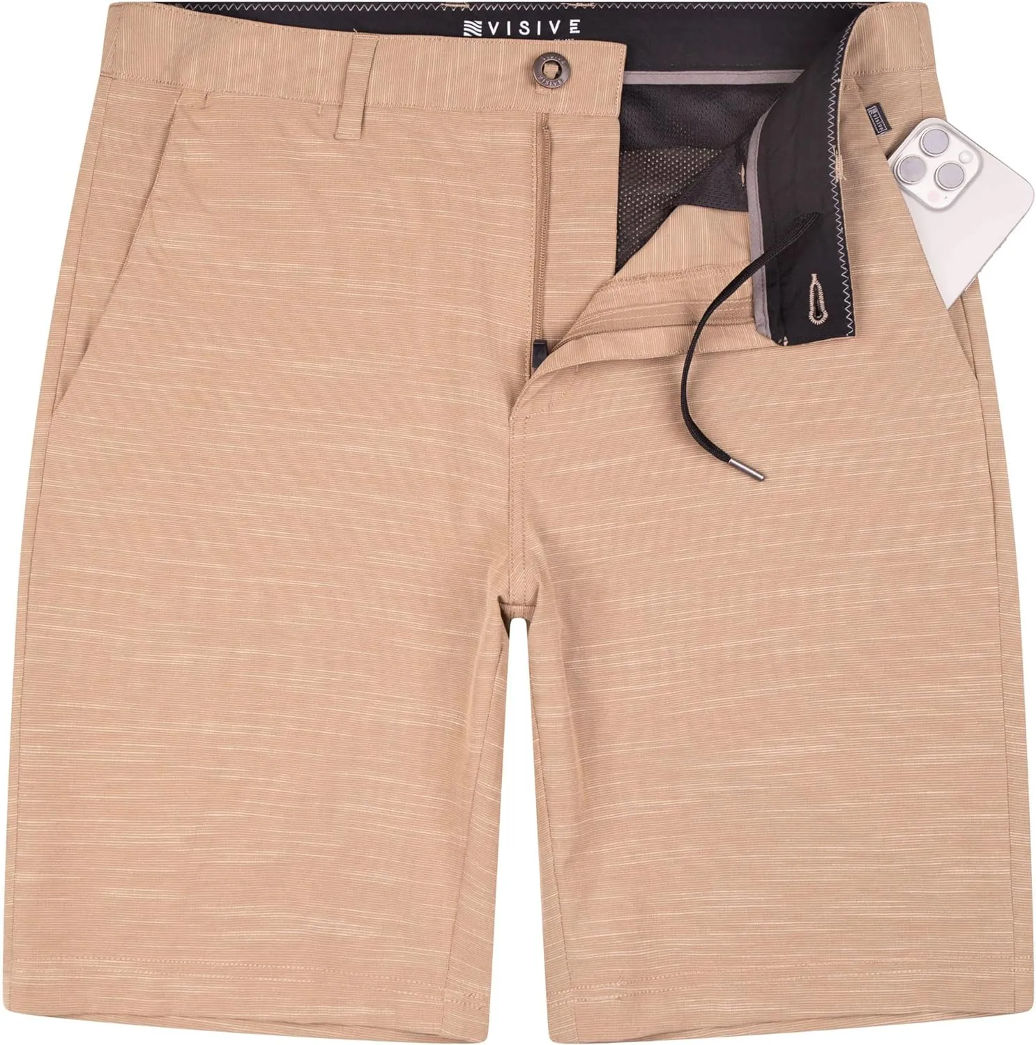 All In One Mens Hybrid Shorts - Slub Pine