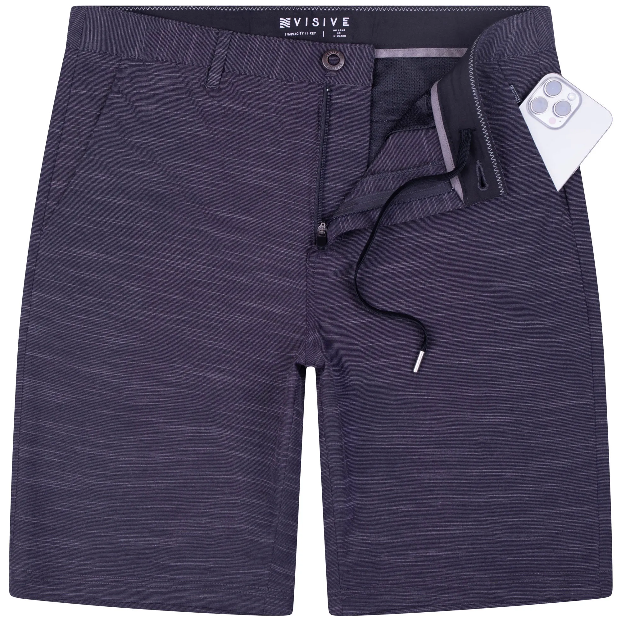 All In One Mens Hybrid Shorts - Slub Pine