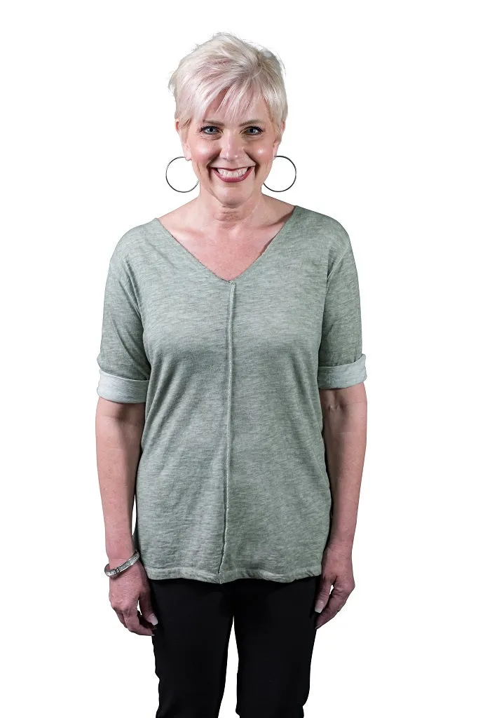 Andrea Center Seam Top (BQ151) - FINAL SALE