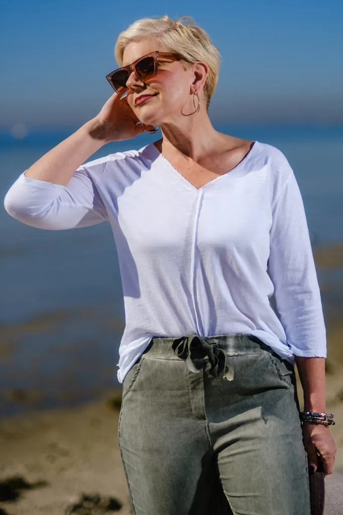 Andrea Center Seam Top (BQ151) - FINAL SALE