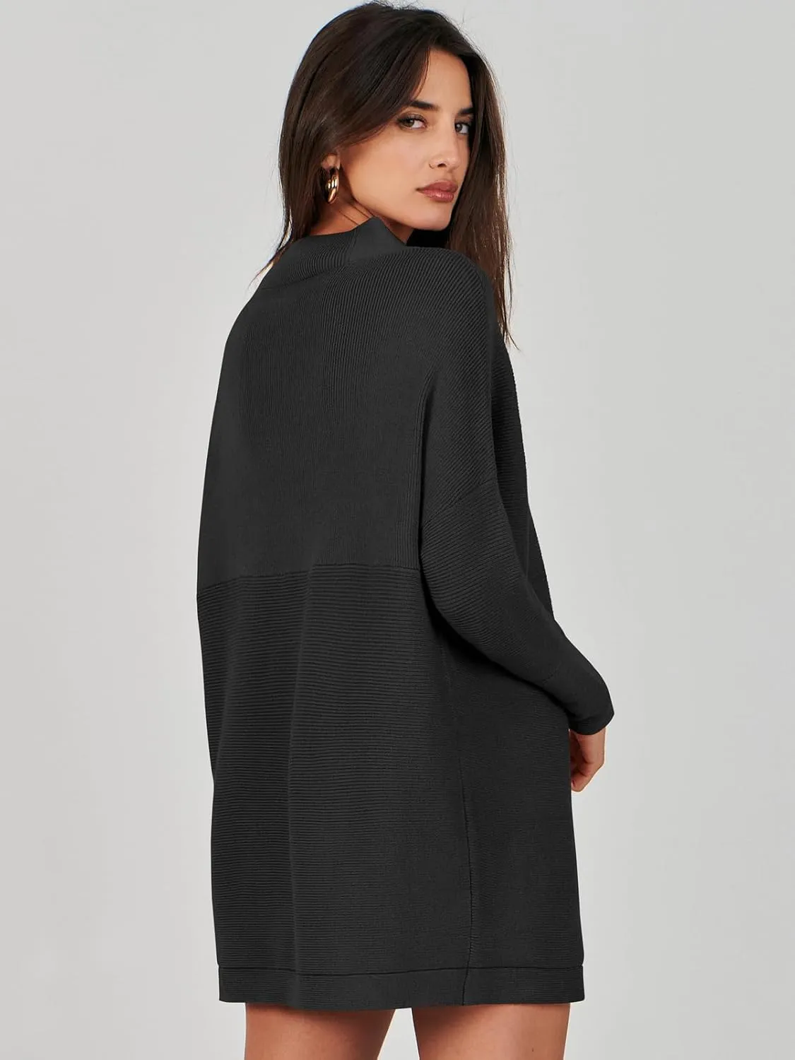 ANRABESS Women Oversized Casual Loose Turtleneck Long Sleeve Slouchy Baggy Knit Tunic Sweaters Pullover 2024 Fall Outfits