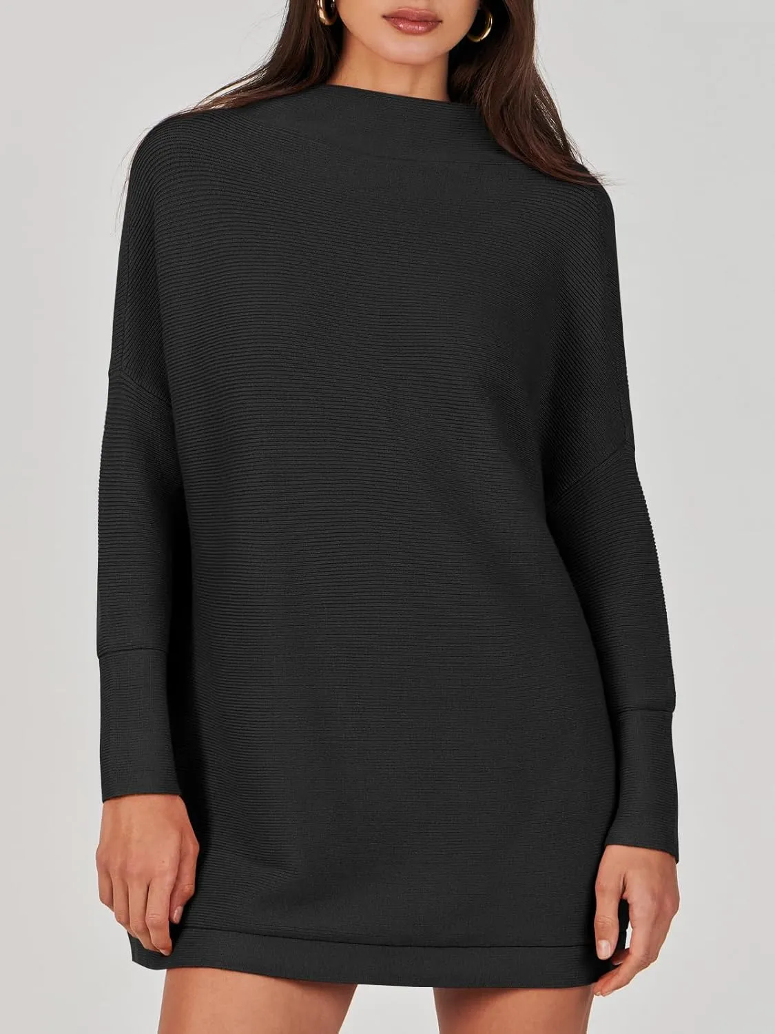 ANRABESS Women Oversized Casual Loose Turtleneck Long Sleeve Slouchy Baggy Knit Tunic Sweaters Pullover 2024 Fall Outfits