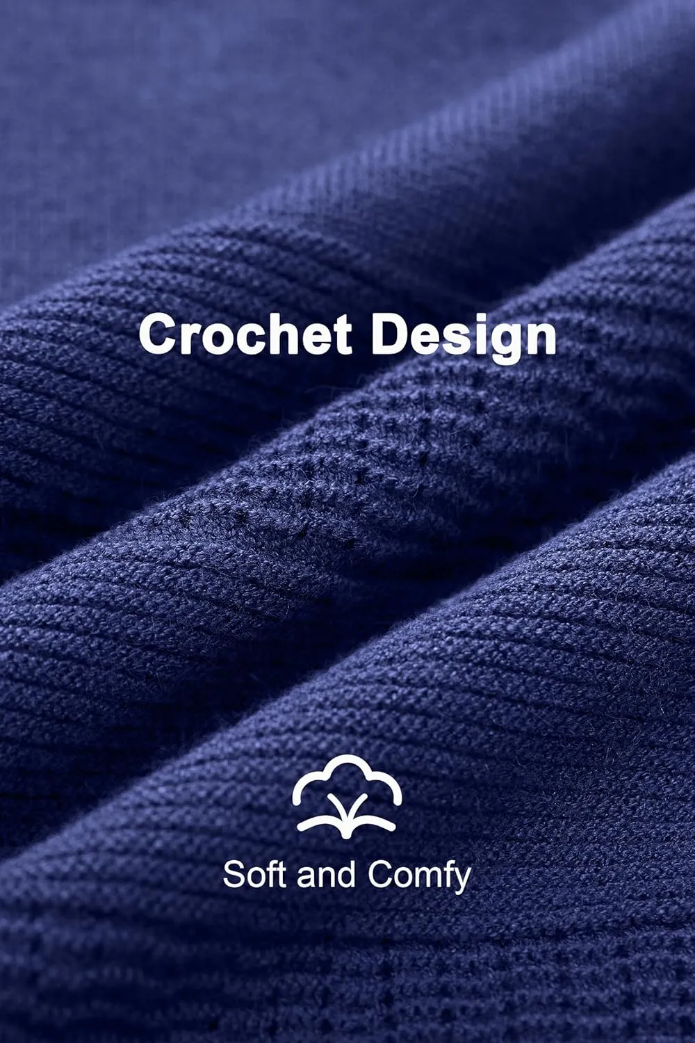 Arach&Cloz Womens Fall Sweaters 2024 Crochet Crew Neck Long Sleeve Knit Tops Pullover Fashion Clothes Outfits