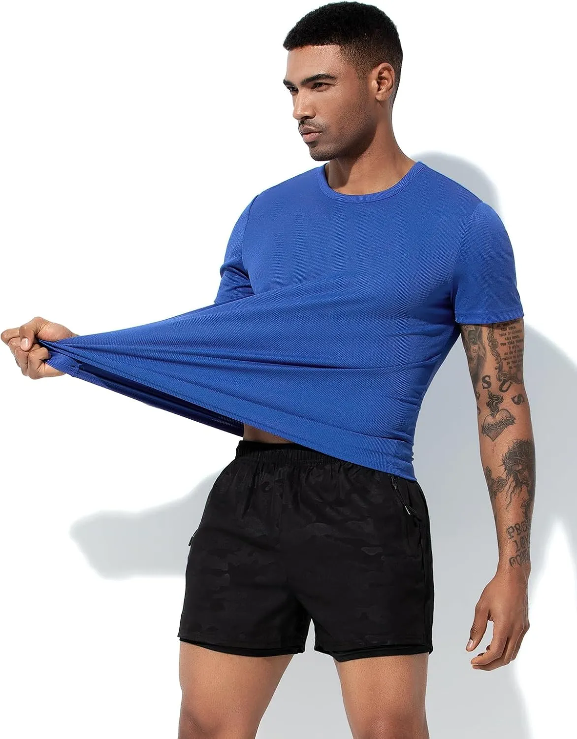 Arjen Kroos Mens Workout Shirts Dry Fit Gym Short Sleeve T-Shirt Moisture Wicking Active Athletic Performance Running Shirts