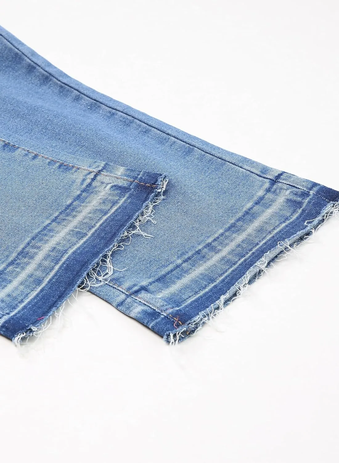 Astylish Womens High Waisted Straight Leg Ankle Jeans Casual Stretch Denim Pants