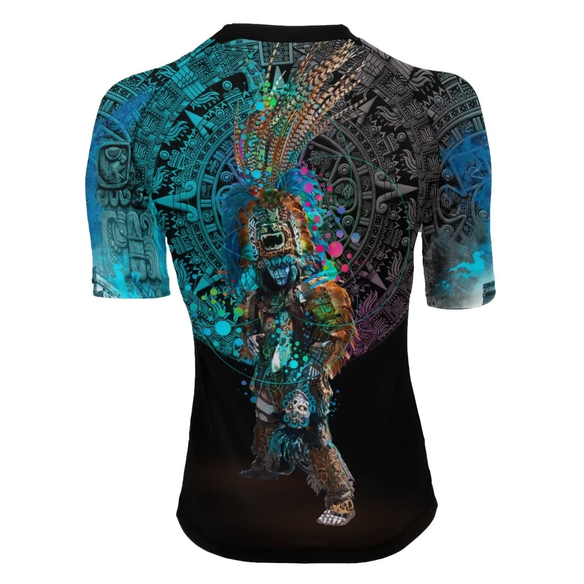 Aztec Jaguar Warrior Women's Short Sleeve Rash Guard
