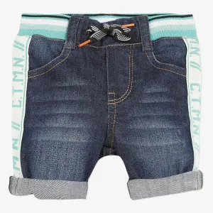 Baby boy black denim bermuda shorts