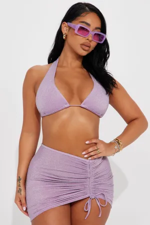 Beaches Be Crazy 3 Piece Sunsuit - Lavender
