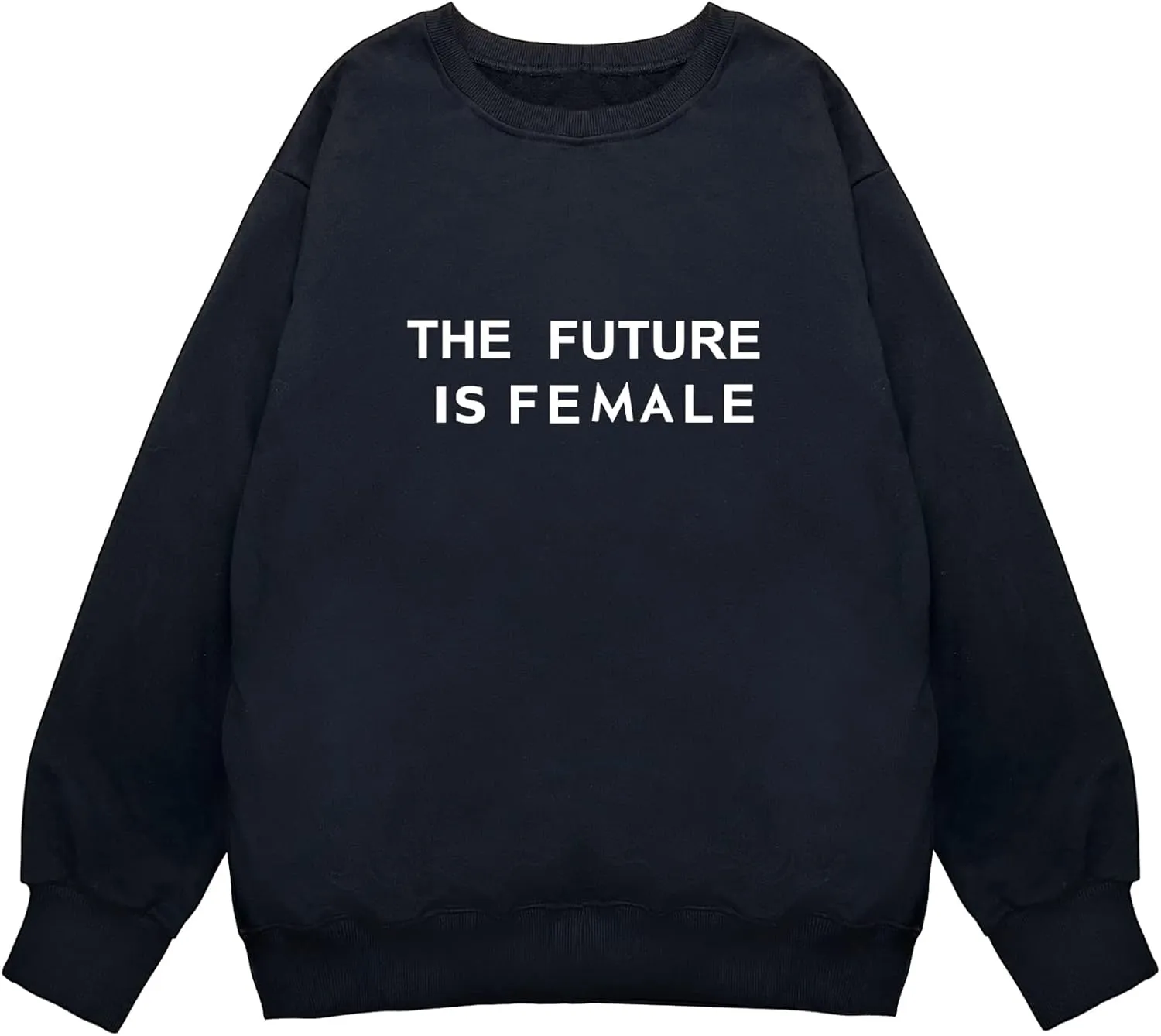 BLACKMYTH Women Round Neck Sweaters Graphic Cute Pullover Long Sleeve Funny Sweatshirts