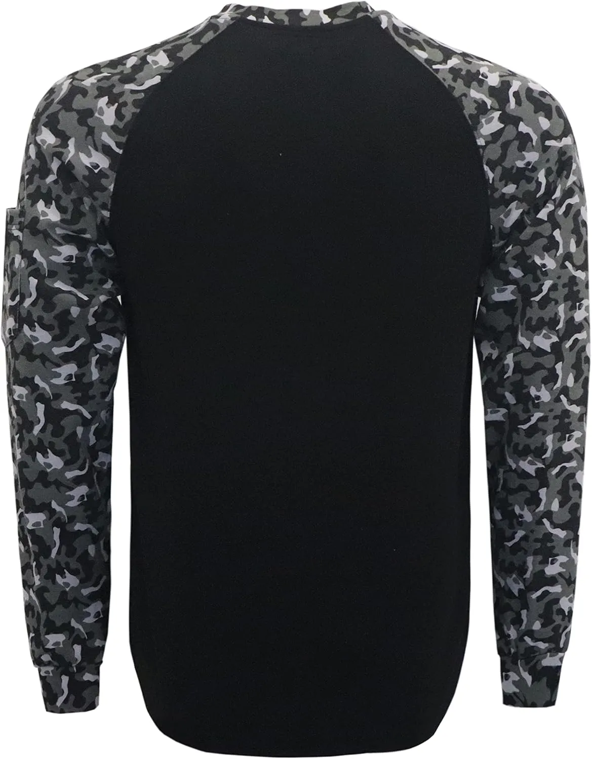 BOCOMAL FR Shirts Flame Resistant Henley Printed and Camo Two Tone 7oz Men's Fire Retardant Work Shirts