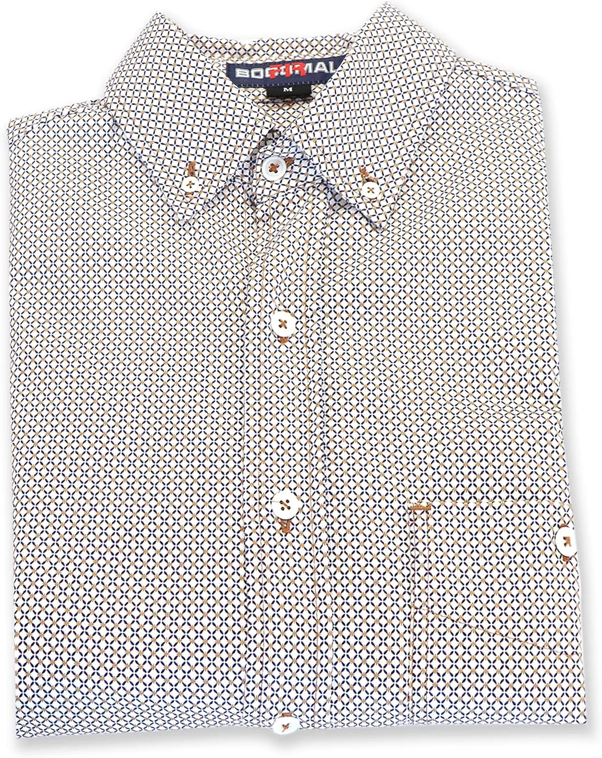 BOCOMAL FR Shirts for Men Printed Plaid Flame Resistant Clothing 6.5oz Cotton Button Up Welding Shirts NFPA2112 CAT2