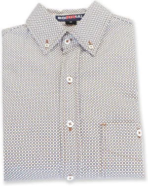BOCOMAL FR Shirts for Men Printed Plaid Flame Resistant Clothing 6.5oz Cotton Button Up Welding Shirts NFPA2112 CAT2