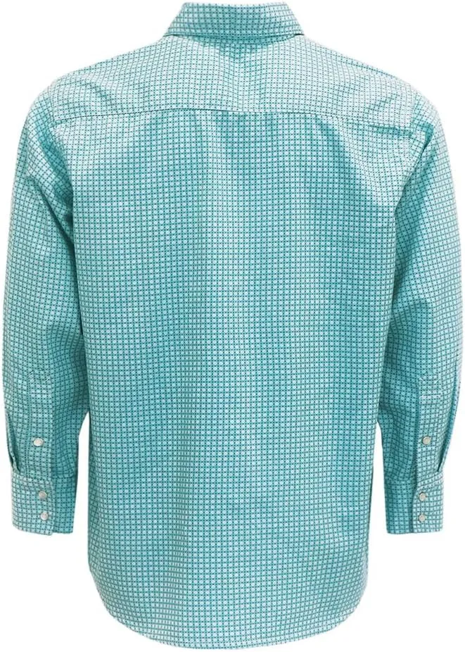BOCOMAL FR Shirts for Men Printed Plaid Flame Resistant Clothing 6.5oz Cotton Button Up Welding Shirts NFPA2112 CAT2