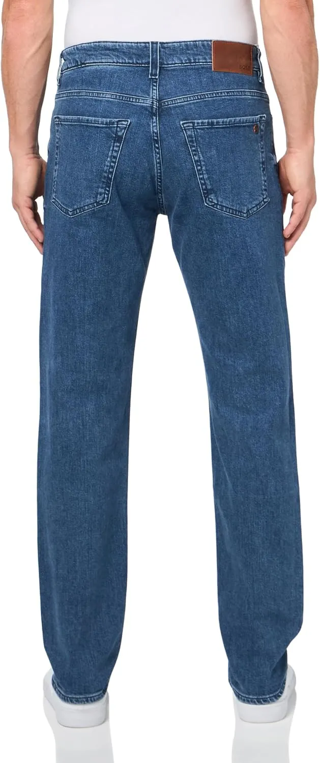 BOSS Men's Maine Regular Fit Stretch Denim Jeans