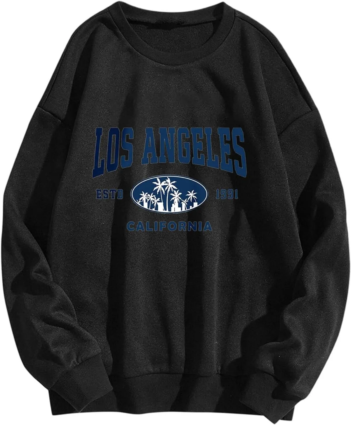 Boston Sweatshirts for Women Letter Print Crewneck Oversized Pullover Long Sleeve Sweaters Fall Clothes Trendy Outfits