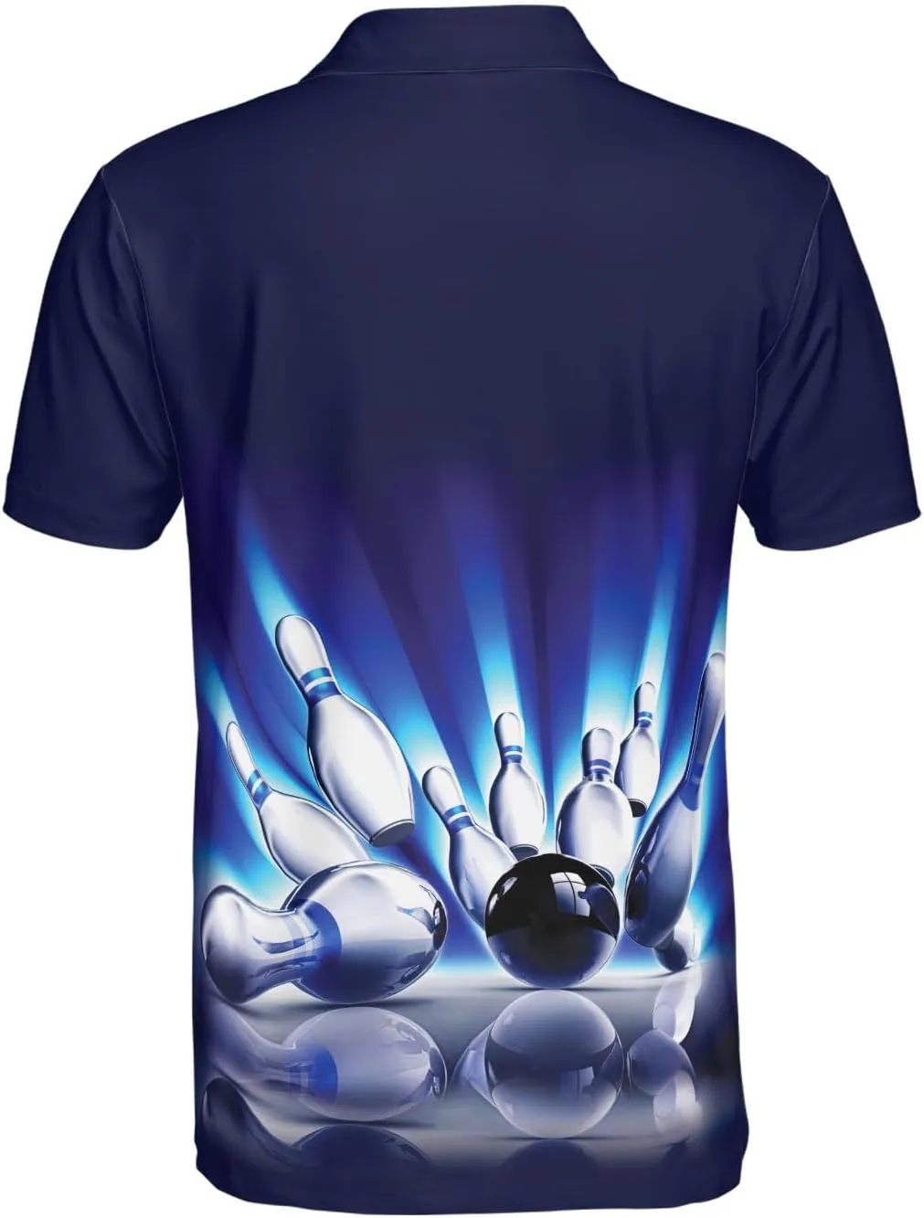 Bowling Polo Shirts 3D for Men & Women, Bowling Jersey Shirt, Team Bowling Shirts Short Sleeve Polo Gift