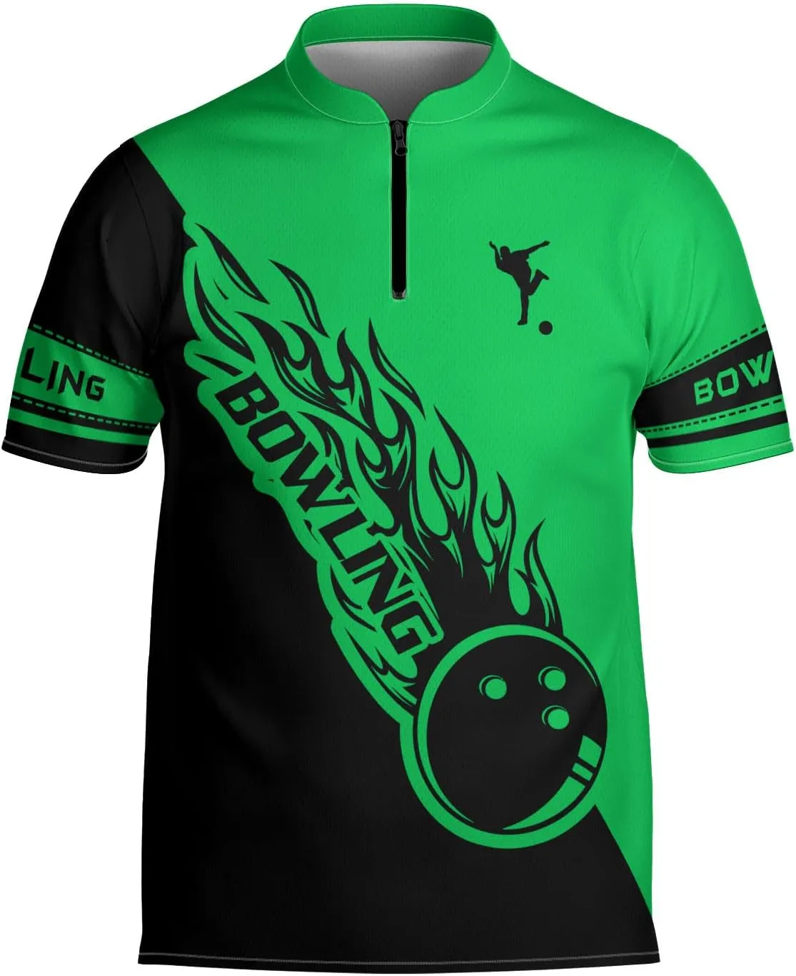 Bowling Polo Shirts 3D for Men & Women, Bowling Jersey Shirt, Team Bowling Shirts Short Sleeve Polo Gift