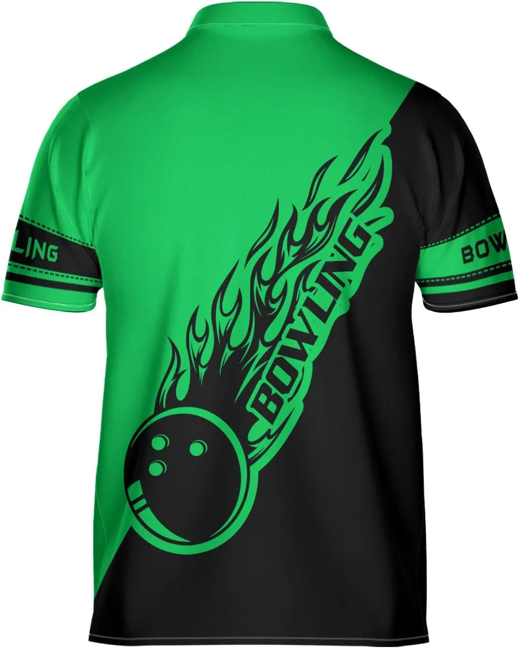 Bowling Polo Shirts 3D for Men & Women, Bowling Jersey Shirt, Team Bowling Shirts Short Sleeve Polo Gift