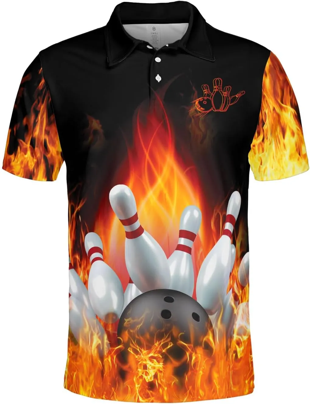 Bowling Polo Shirts 3D for Men & Women, Bowling Jersey Shirt, Team Bowling Shirts Short Sleeve Polo Gift