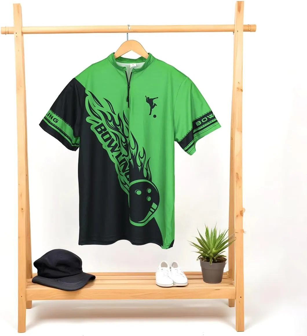 Bowling Polo Shirts 3D for Men & Women, Bowling Jersey Shirt, Team Bowling Shirts Short Sleeve Polo Gift