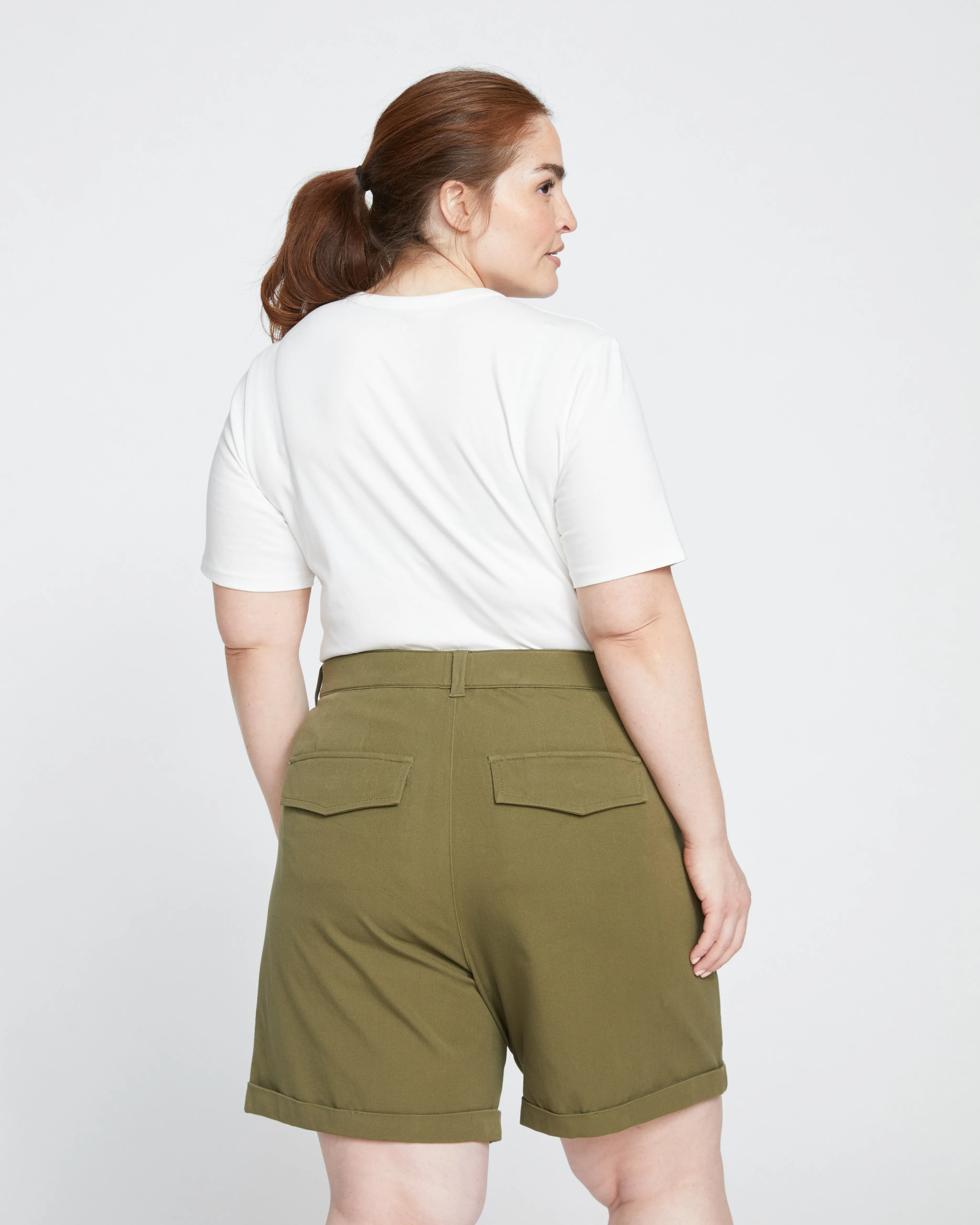 Casual Stretch Twill Shorts - Ivy