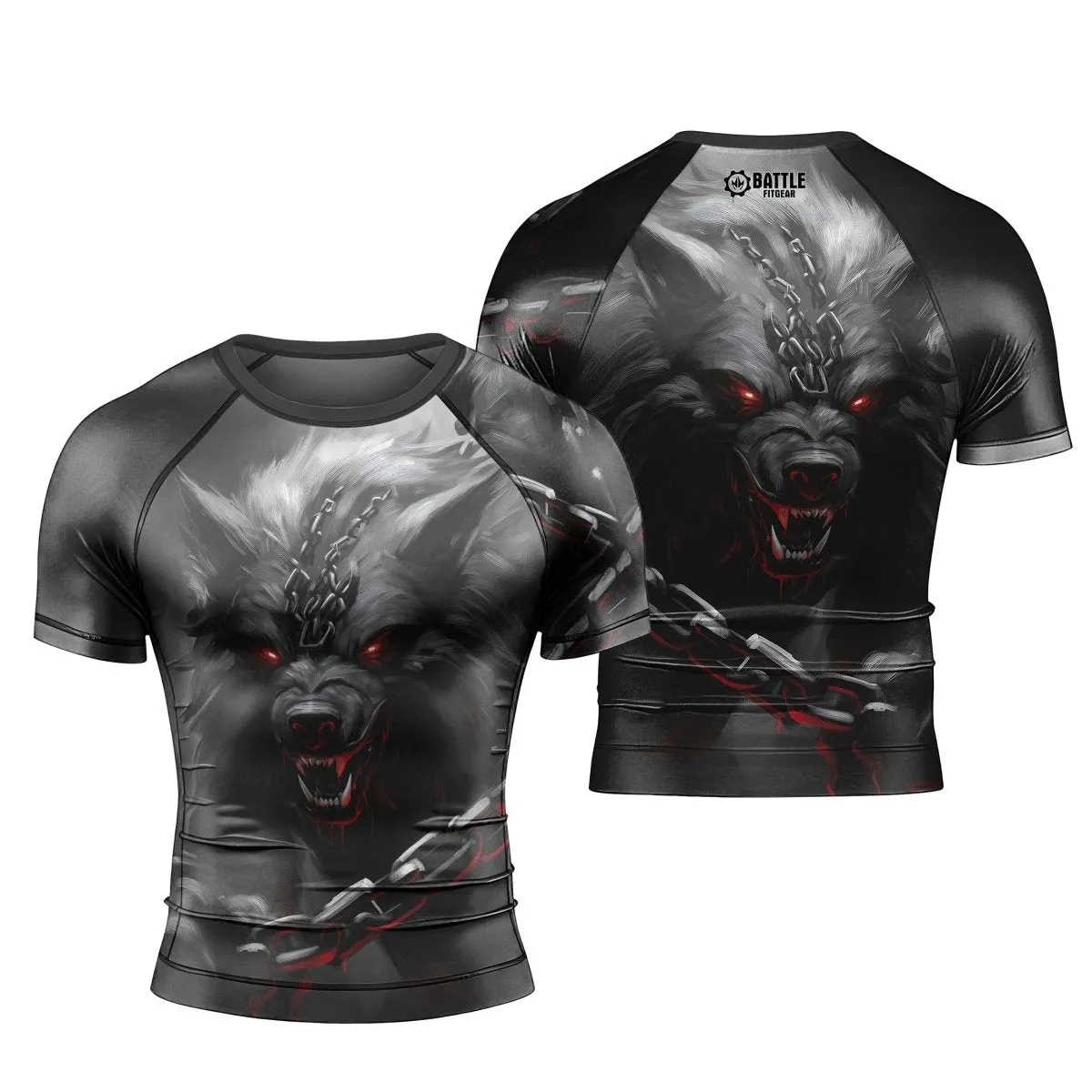 Chain Wolf Men's Short Sleeve Rash Guard