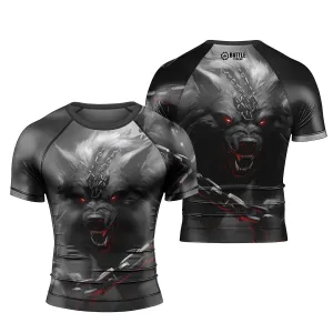 Chain Wolf Men's Short Sleeve Rash Guard