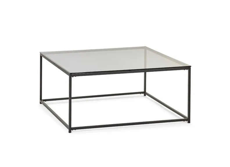 Chicago Smoked Glass Square Coffee Table