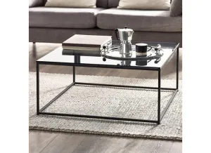 Chicago Smoked Glass Square Coffee Table