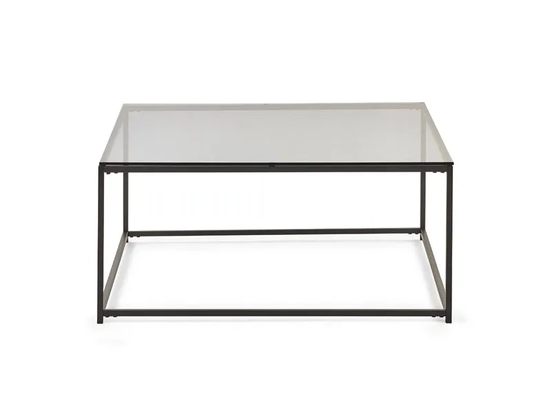Chicago Smoked Glass Square Coffee Table