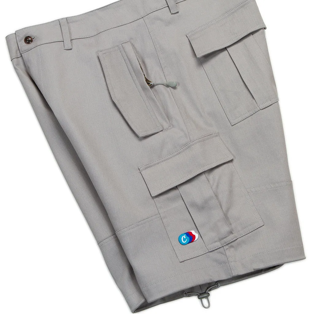 Cookies Back To Back Herringbone Grey Cargo Shorts