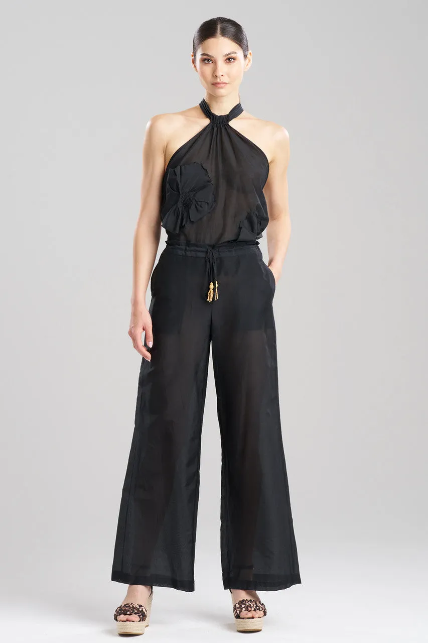 Cotton Silk Voile Sheer Pants
