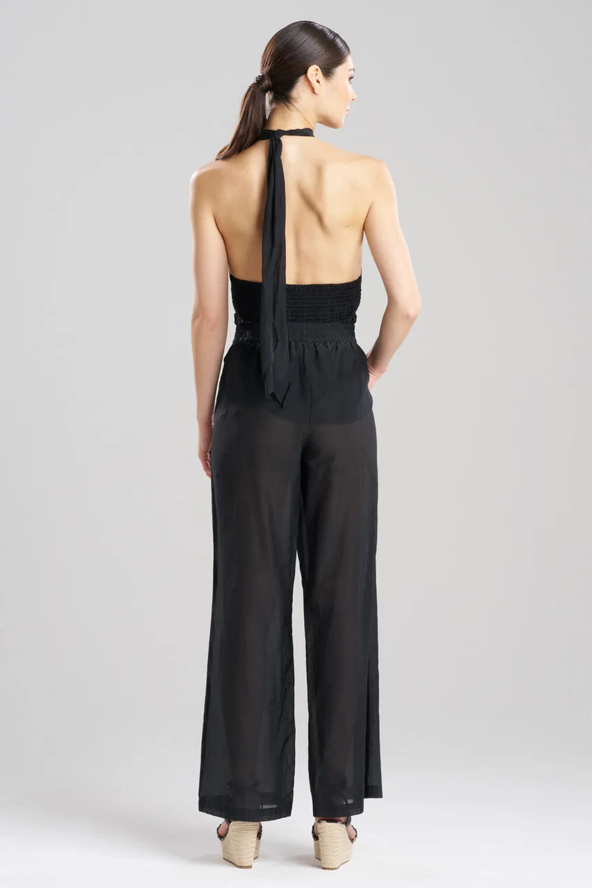 Cotton Silk Voile Sheer Pants