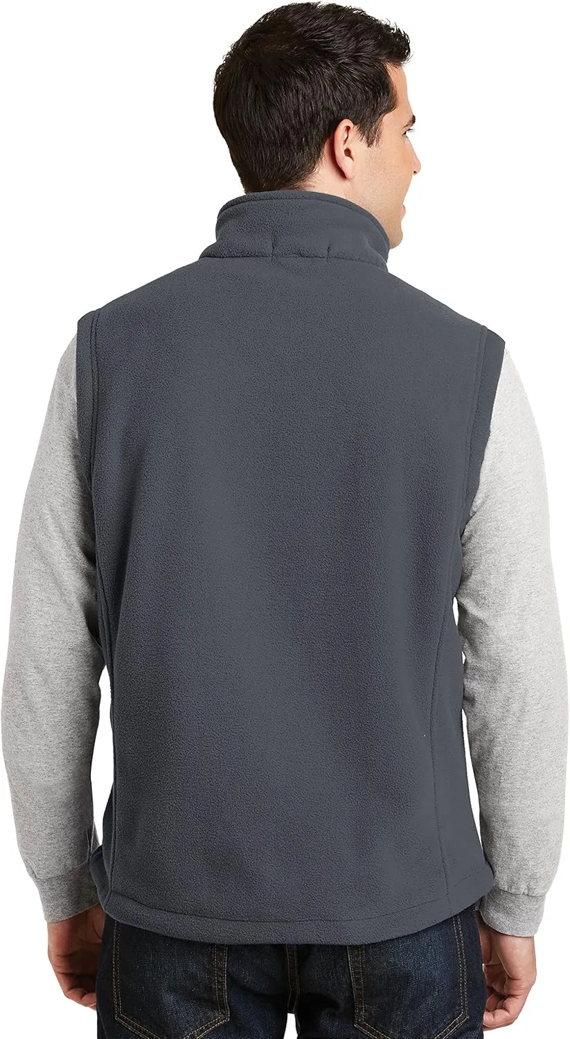 Custom Embroidered Fleece Vest for Men - Add Your Text - Embroidery Zip Up Sleeveless Jacket