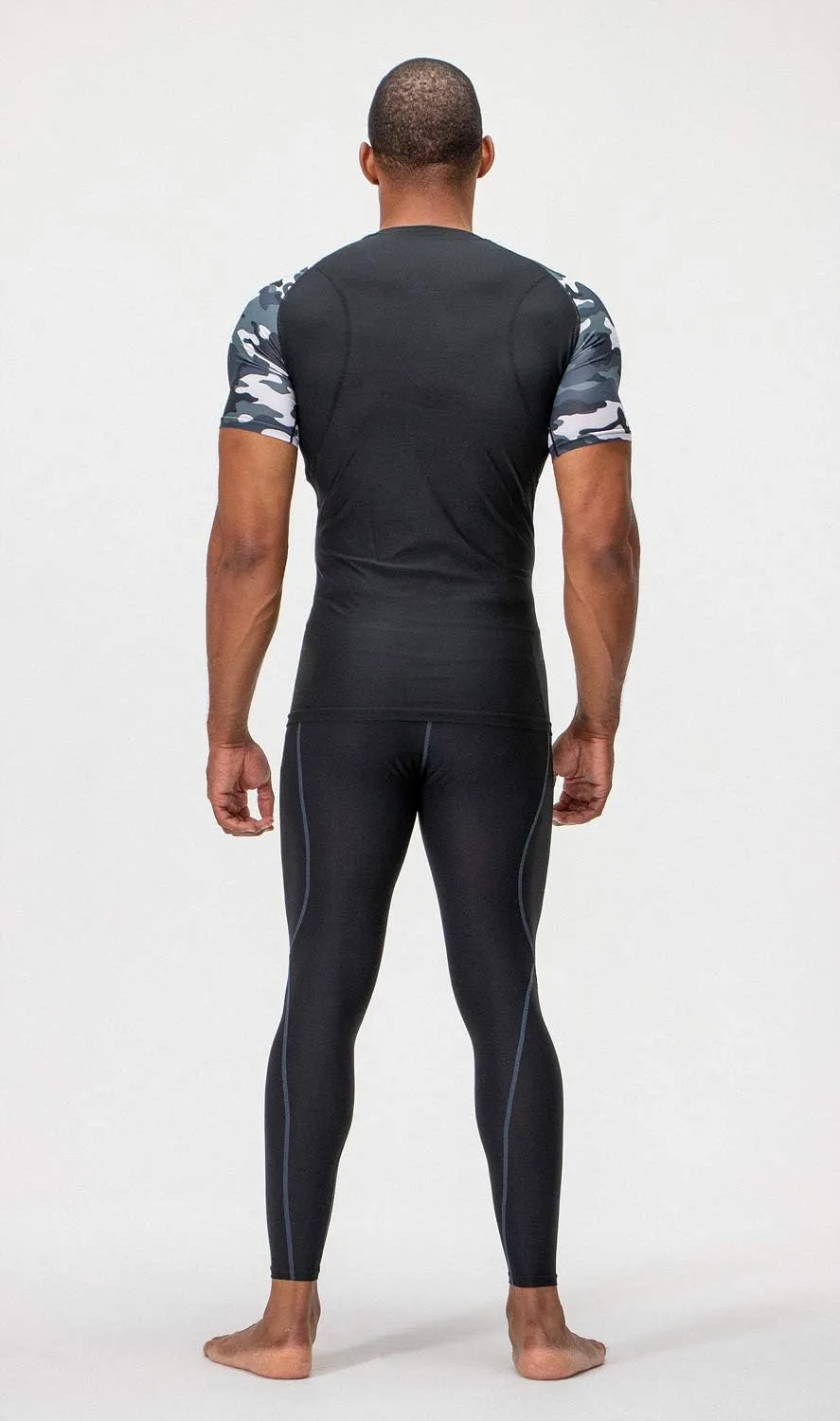 DEVOPS 3 Pack Men's Cool Dry Short Sleeve Compression Shirts, Sports Baselayer T-Shirts Tops, Athletic Workout Shirt